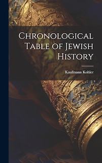 Couverture_Chronological Table of Jewish History