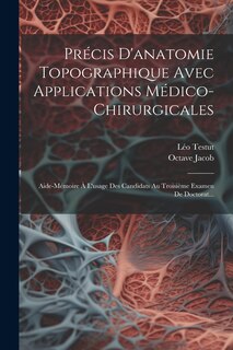 Front cover_Précis D'anatomie Topographique Avec Applications Médico-chirurgicales