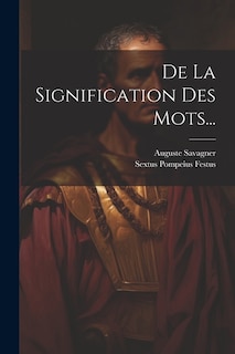 Front cover_De La Signification Des Mots...