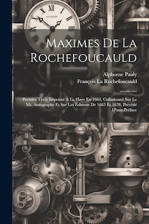 Front cover_Maximes De La Rochefoucauld