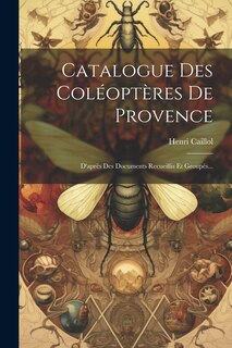 Front cover_Catalogue Des Coléoptères De Provence