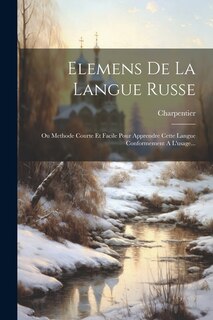 Couverture_Elemens De La Langue Russe