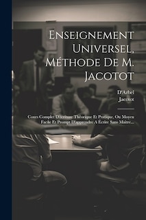 Front cover_Enseignement Universel, Méthode De M. Jacotot