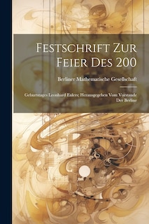 Couverture_Festschrift zur Feier des 200