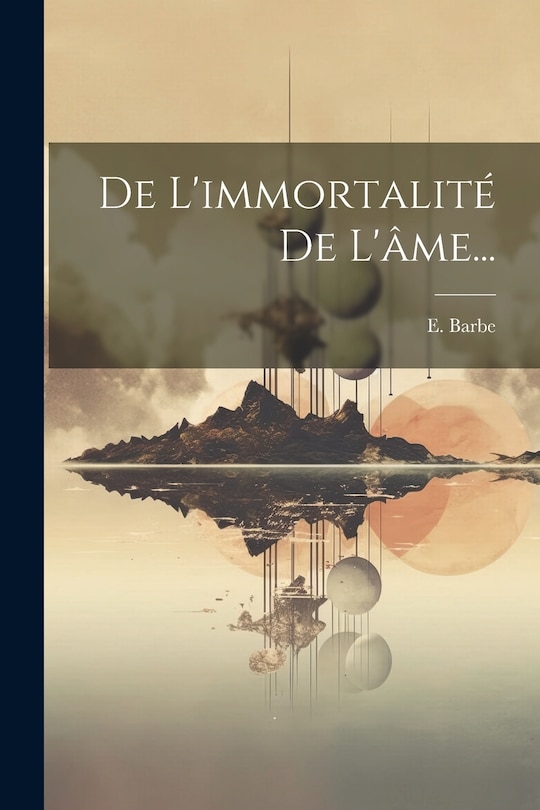Front cover_De L'immortalité De L'âme...