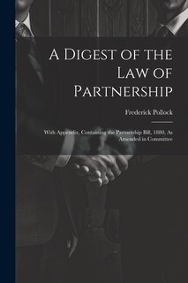 Couverture_A Digest of the Law of Partnership