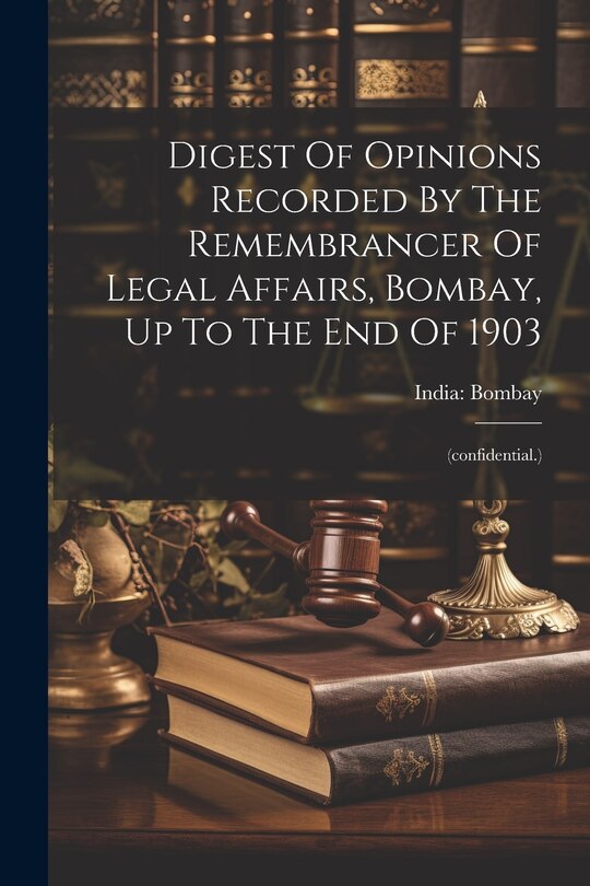 Front cover_Digest Of Opinions Recorded By The Remembrancer Of Legal Affairs, Bombay, Up To The End Of 1903