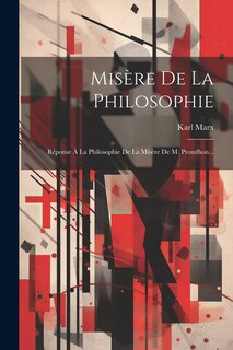 Front cover_Misère De La Philosophie