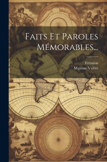 Couverture_Faits Et Paroles M&eacute;morables...