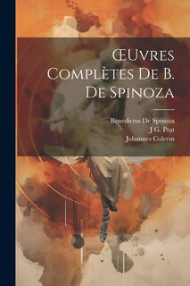 Front cover_OEuvres Complètes De B. De Spinoza