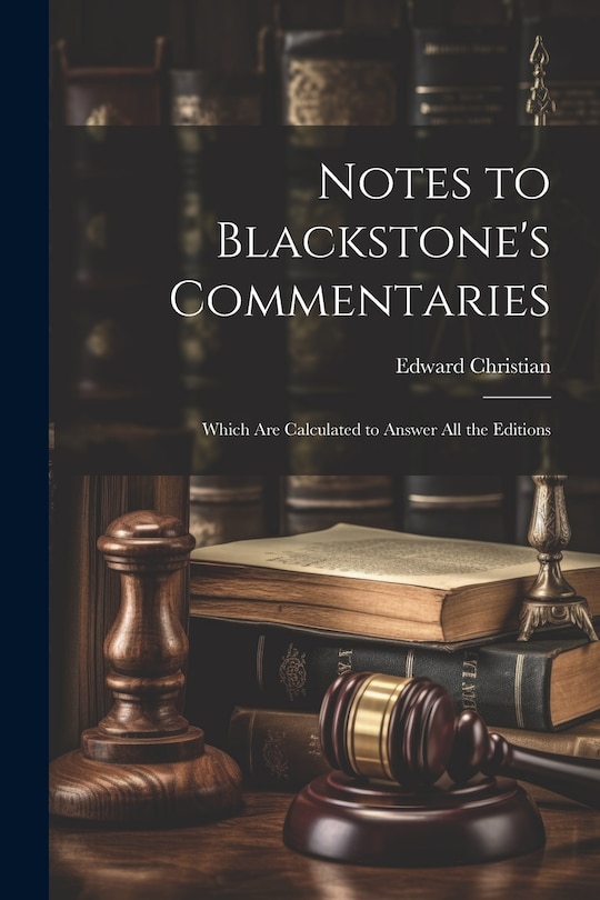 Couverture_Notes to Blackstone's Commentaries