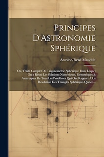 Couverture_Principes D'Astronomie Sphérique