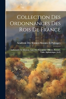 Front cover_Collection Des Ordonnances Des Rois De France