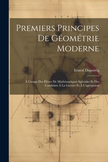 Couverture_Premiers Principes De Géométrie Moderne