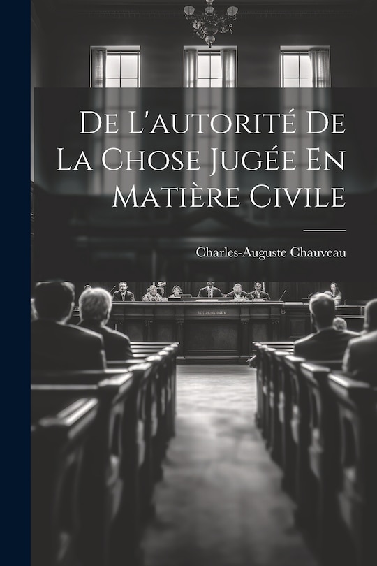 Front cover_De L'autorité De La Chose Jugée En Matière Civile