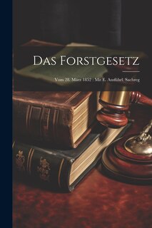 Front cover_Das Forstgesetz