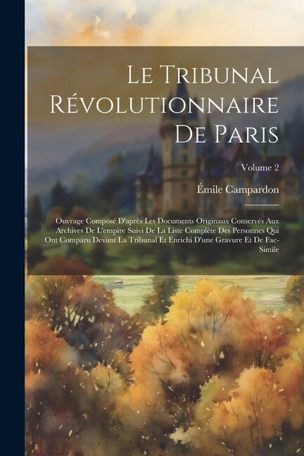 Couverture_Le Tribunal Révolutionnaire De Paris