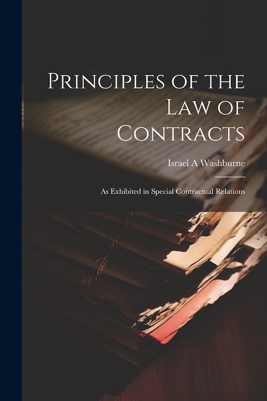 Couverture_Principles of the law of Contracts
