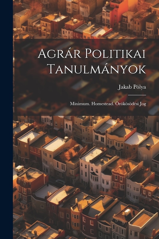 Couverture_Agrár Politikai Tanulmányok