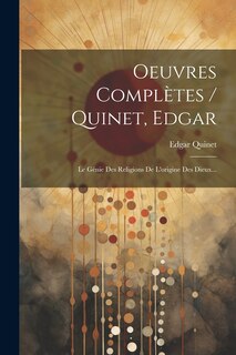 Front cover_Oeuvres Complètes / Quinet, Edgar
