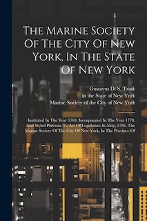 Couverture_The Marine Society Of The City Of New York, In The State Of New York