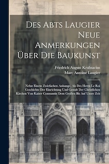 Front cover_Des Abts Laugier Neue Anmerkungen Über Die Baukunst