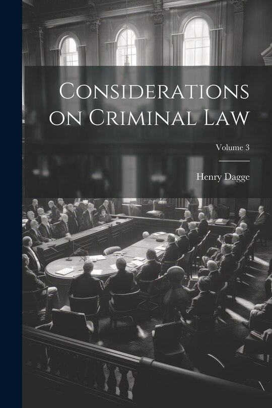 Front cover_Considerations on Criminal law; Volume 3