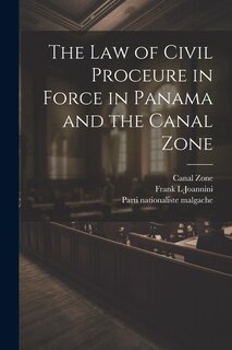 Front cover_The law of Civil Proceure in Force in Panama and the Canal Zone