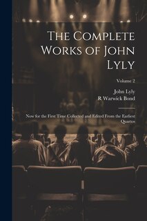 Couverture_The Complete Works of John Lyly