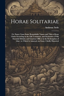 Front cover_Horae Solitariae