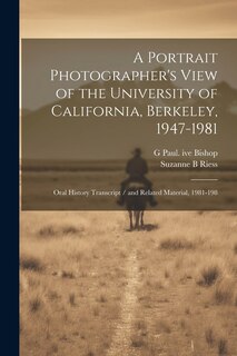 Couverture_A Portrait Photographer's View of the University of California, Berkeley, 1947-1981