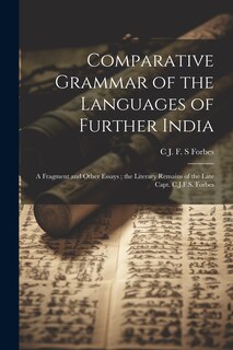 Couverture_Comparative Grammar of the Languages of Further India