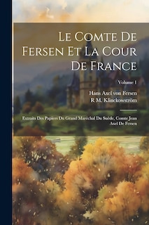 Front cover_Le comte de Fersen et la cour de France