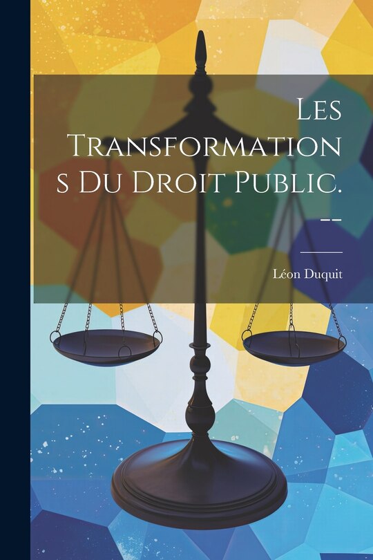 Front cover_Les transformations du droit public. --