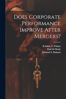 Couverture_Does Corporate Performance Improve After Mergers?
