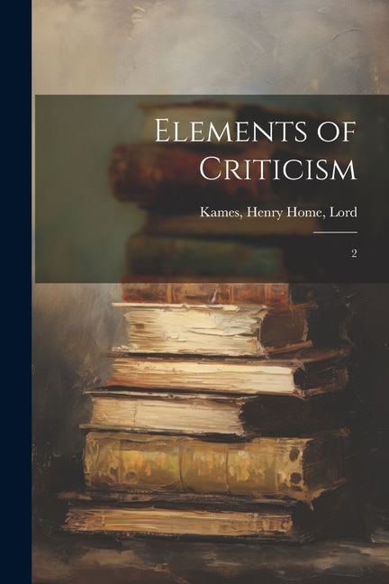 Front cover_Elements of Criticism