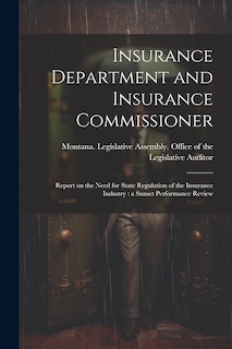 Front cover_Insurance Department and Insurance Commissioner