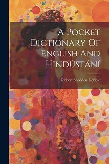 Front cover_A Pocket Dictionary Of English And Hindústání