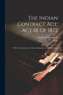 Couverture_The Indian Contract Act, Act Ix Of 1872