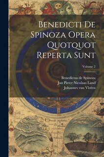 Front cover_Benedicti De Spinoza Opera Quotquot Reperta Sunt; Volume 2
