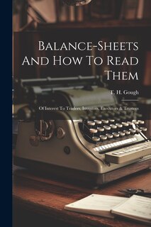 Couverture_Balance-sheets And How To Read Them