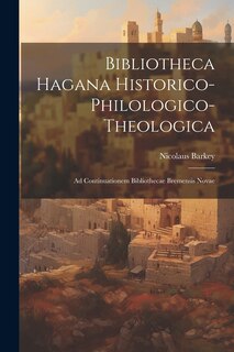 Front cover_Bibliotheca Hagana Historico-philologico-theologica