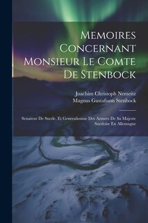 Front cover_Memoires Concernant Monsieur Le Comte De Stenbock