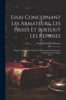 Couverture_Essai Concernant Les Armateurs, Les Prises Et Surtout Les Reprises