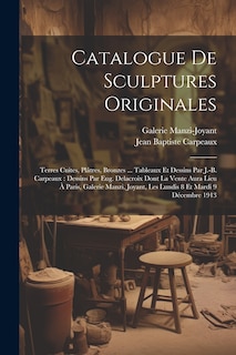 Front cover_Catalogue De Sculptures Originales