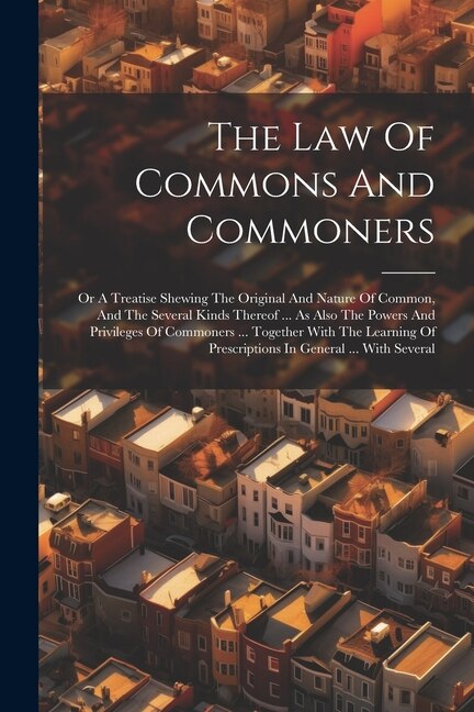 Front cover_The Law Of Commons And Commoners