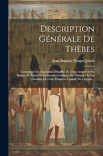 Front cover_Description Générale De Thèbes