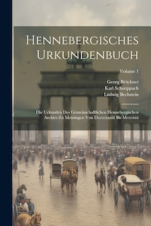 Couverture_Hennebergisches Urkundenbuch