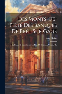 Front cover_Des Monts-de-piété Des Banques De Prêt Sur Gage