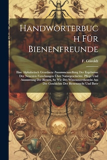 Couverture_Handwörterbuch Für Bienenfreunde